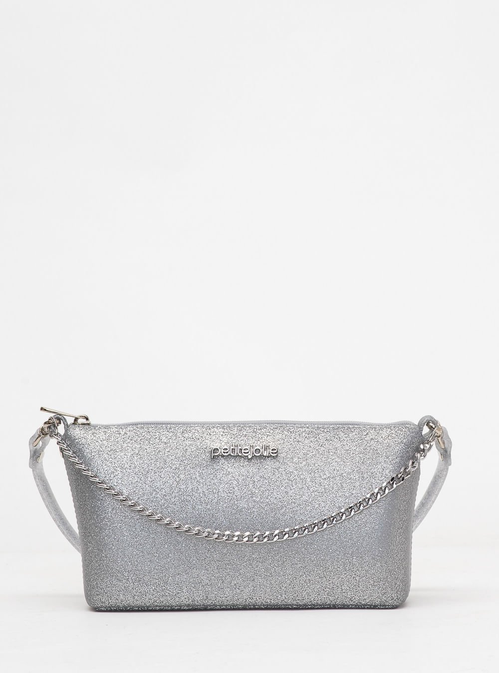Bolsa Petite Jolie Sasha Full Glitter Prata PJ11339A