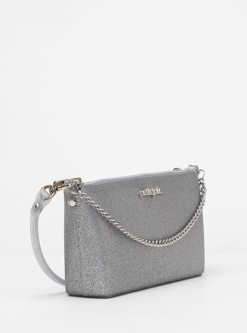 Bolsa Petite Jolie Sasha Full Glitter Prata PJ11339A Prata 3