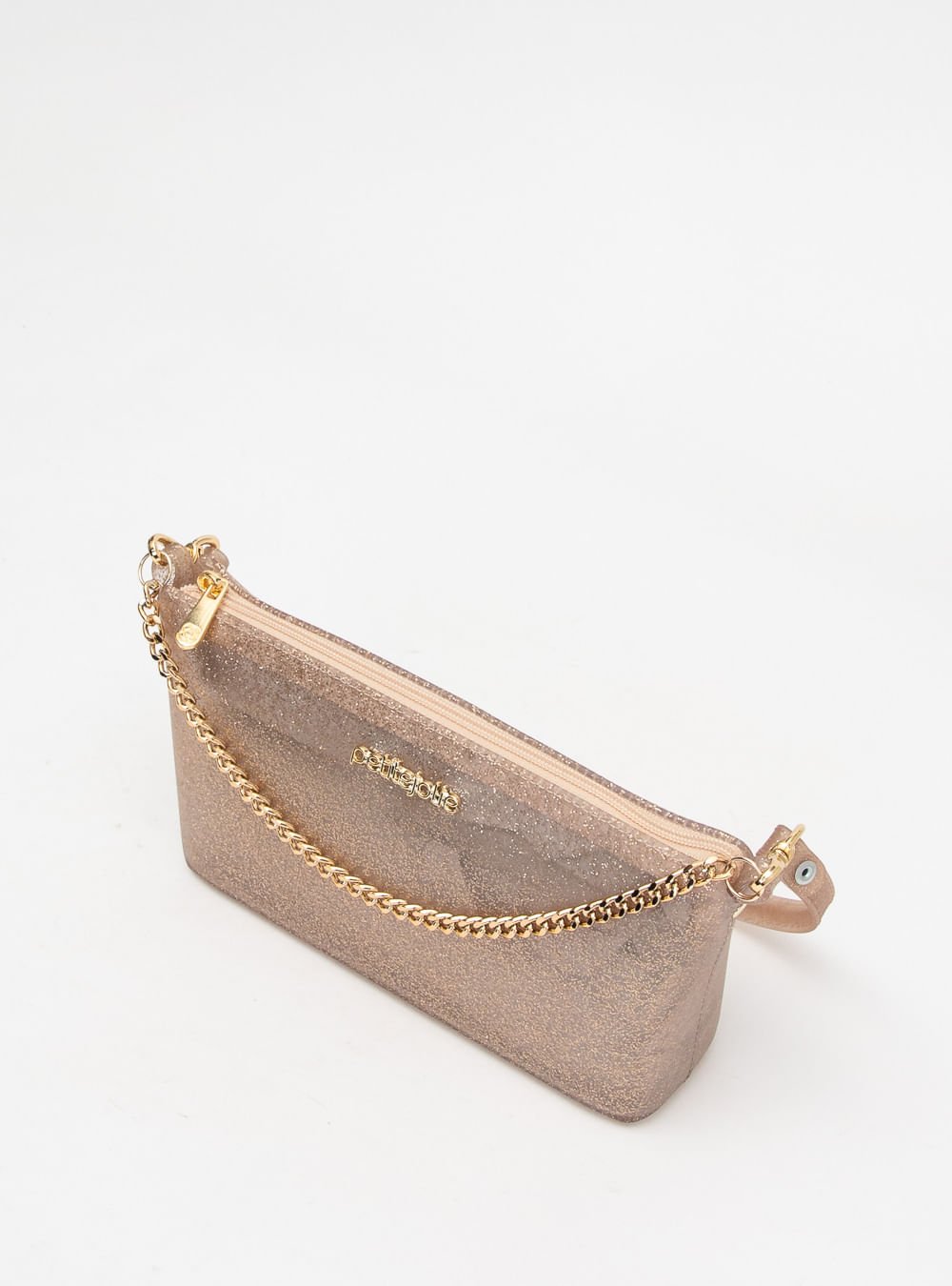Bolsa Petite Jolie Sasha Glitter Ouro Light PJ11339A Dourado 2