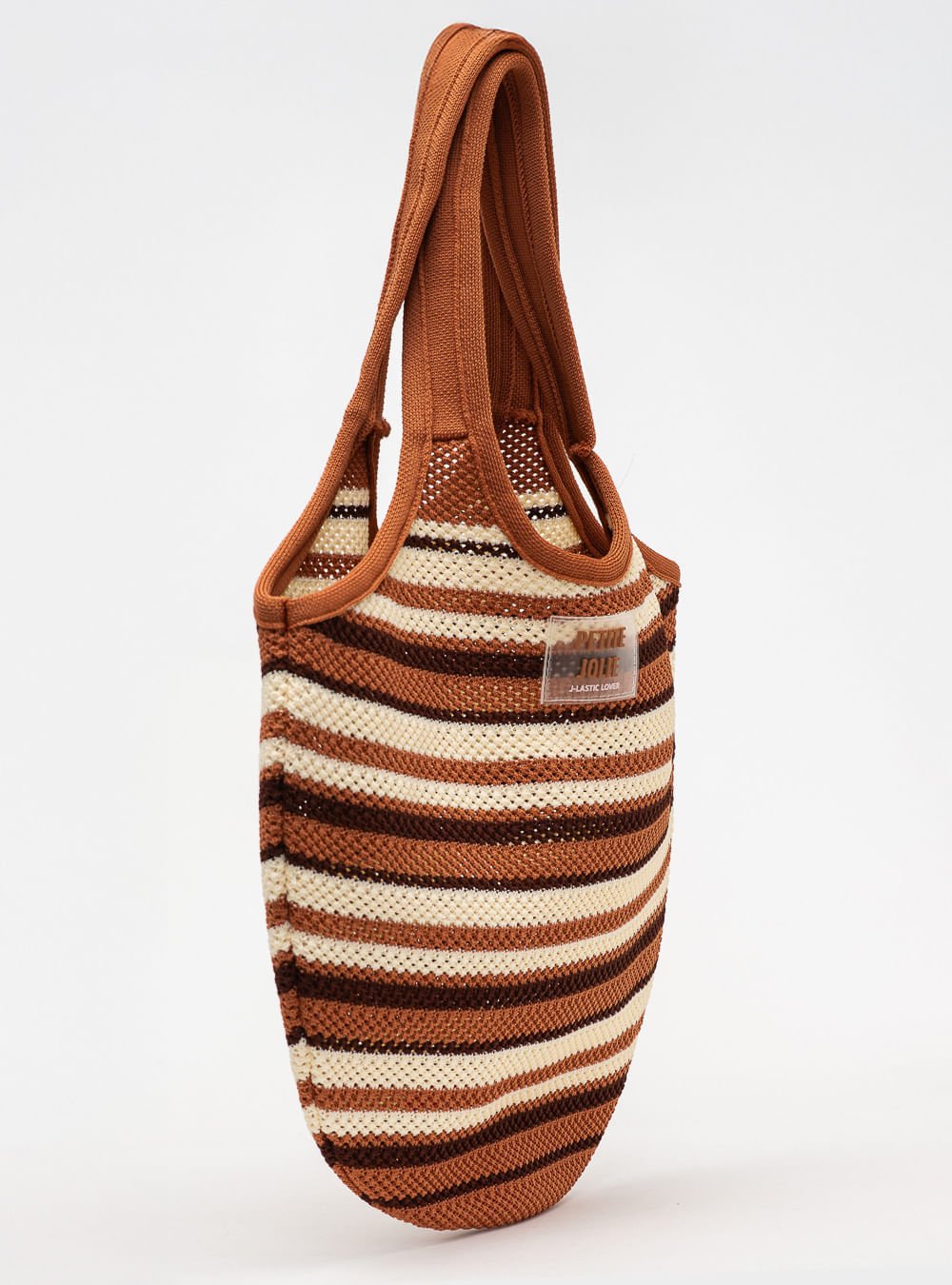 Bolsa Petite Jolie Maiorca Crochê Doce De Leite PJ11380 Marrom 2