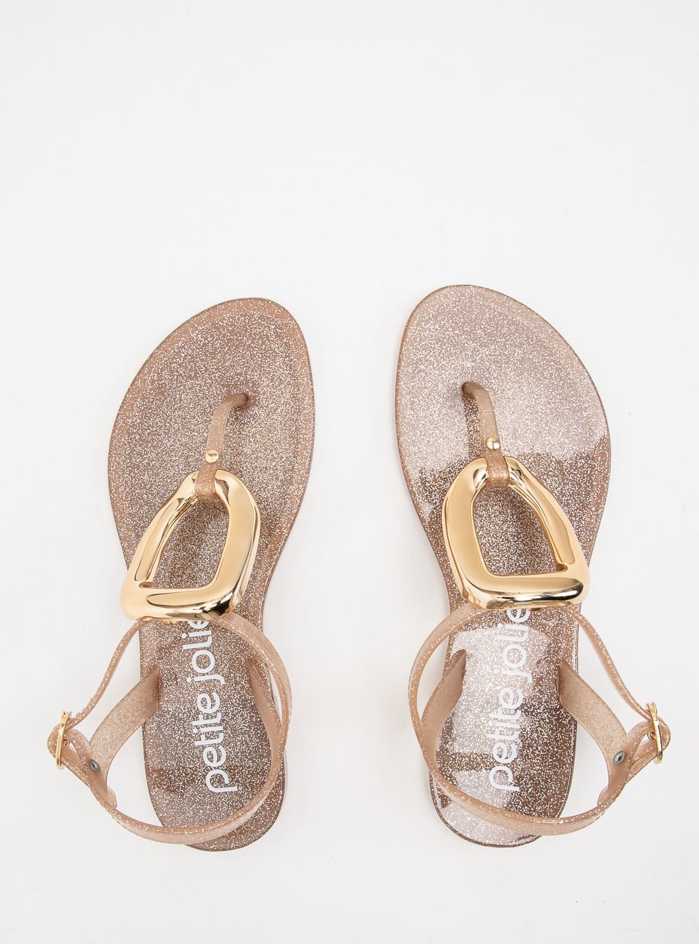Sandália Petite Jolie Noah II Glitter Ouro Light PJ7683 Bege 3