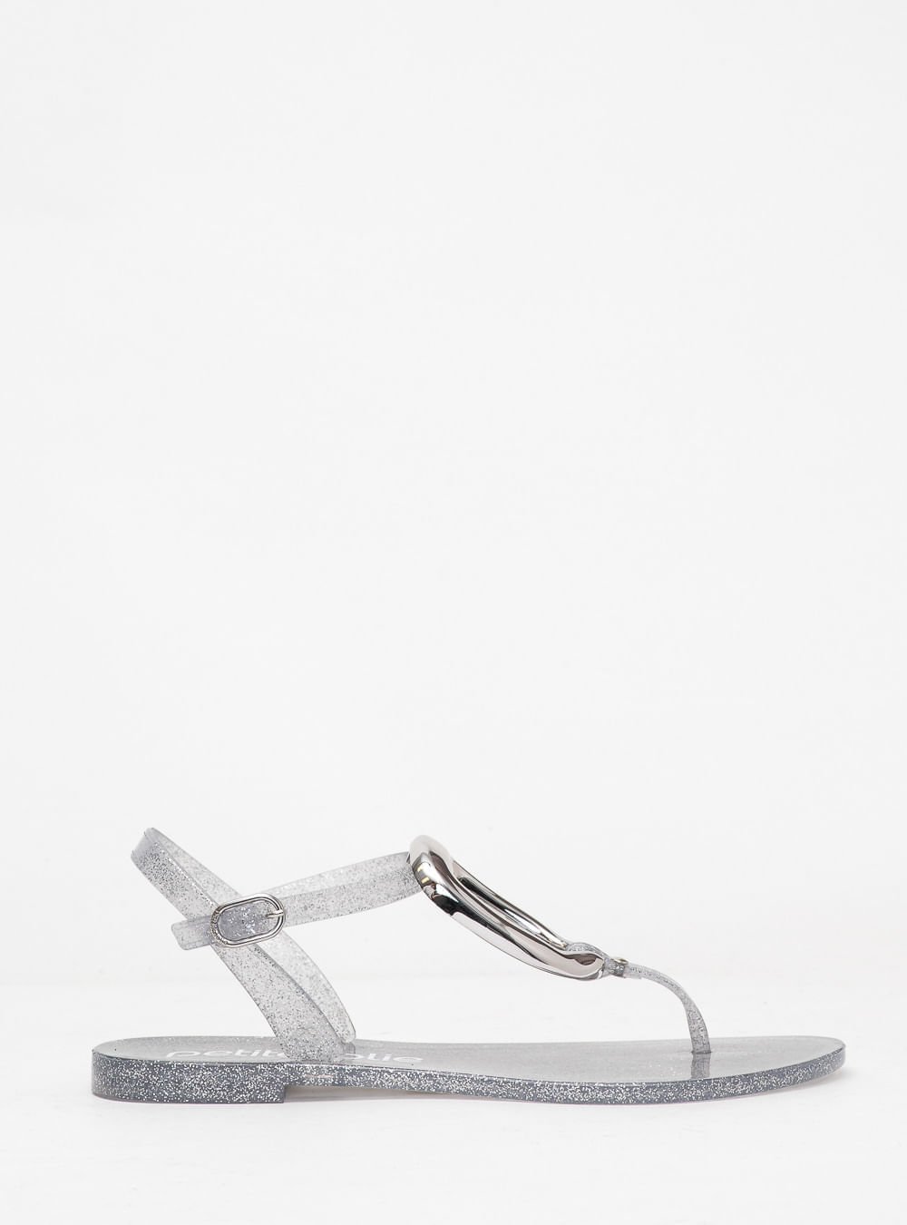 Sandália Petite Jolie Noah II Full Glitter Prata PJ7683