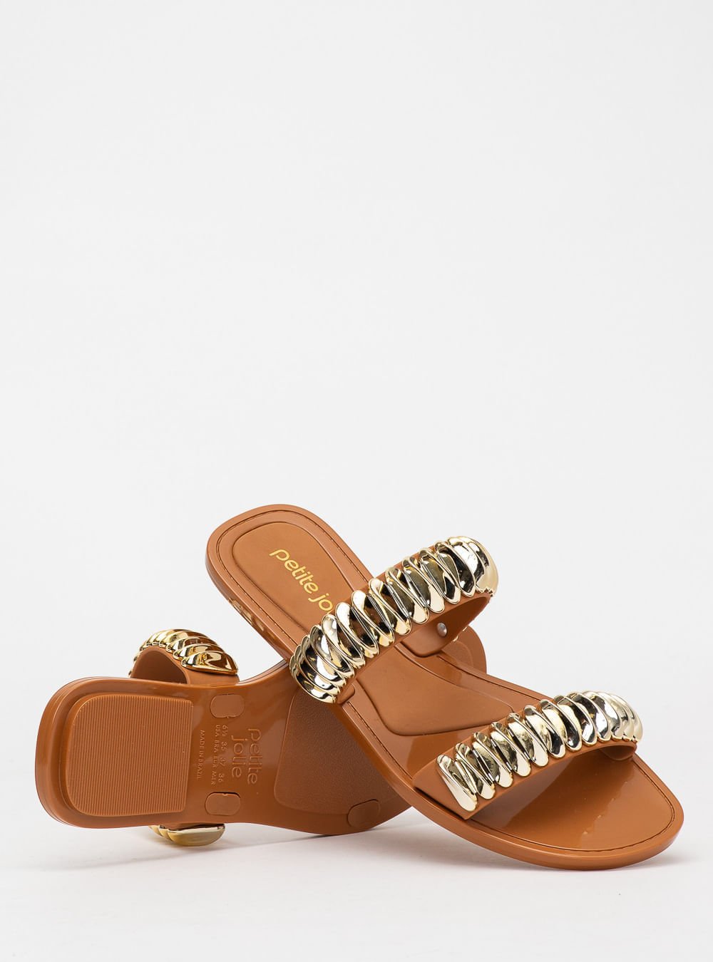 Chinelo Petite Jolie Demi Doce De Leite PJ7690 Marrom 5