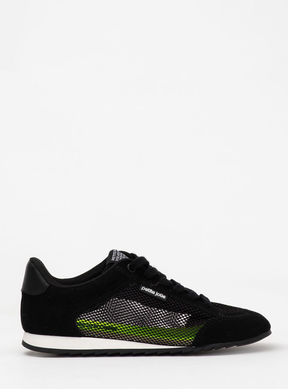 Tênis Petite Jolie Flat Sneaker Preto PJ7698