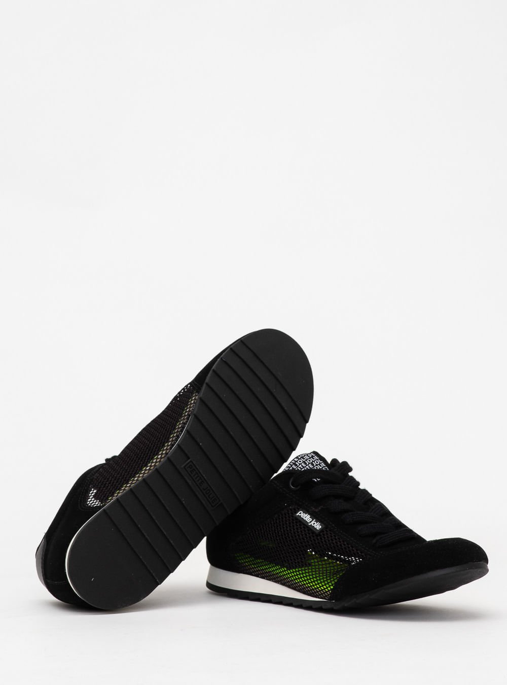 Tênis Petite Jolie Flat Sneaker Preto PJ7698 Preto 5