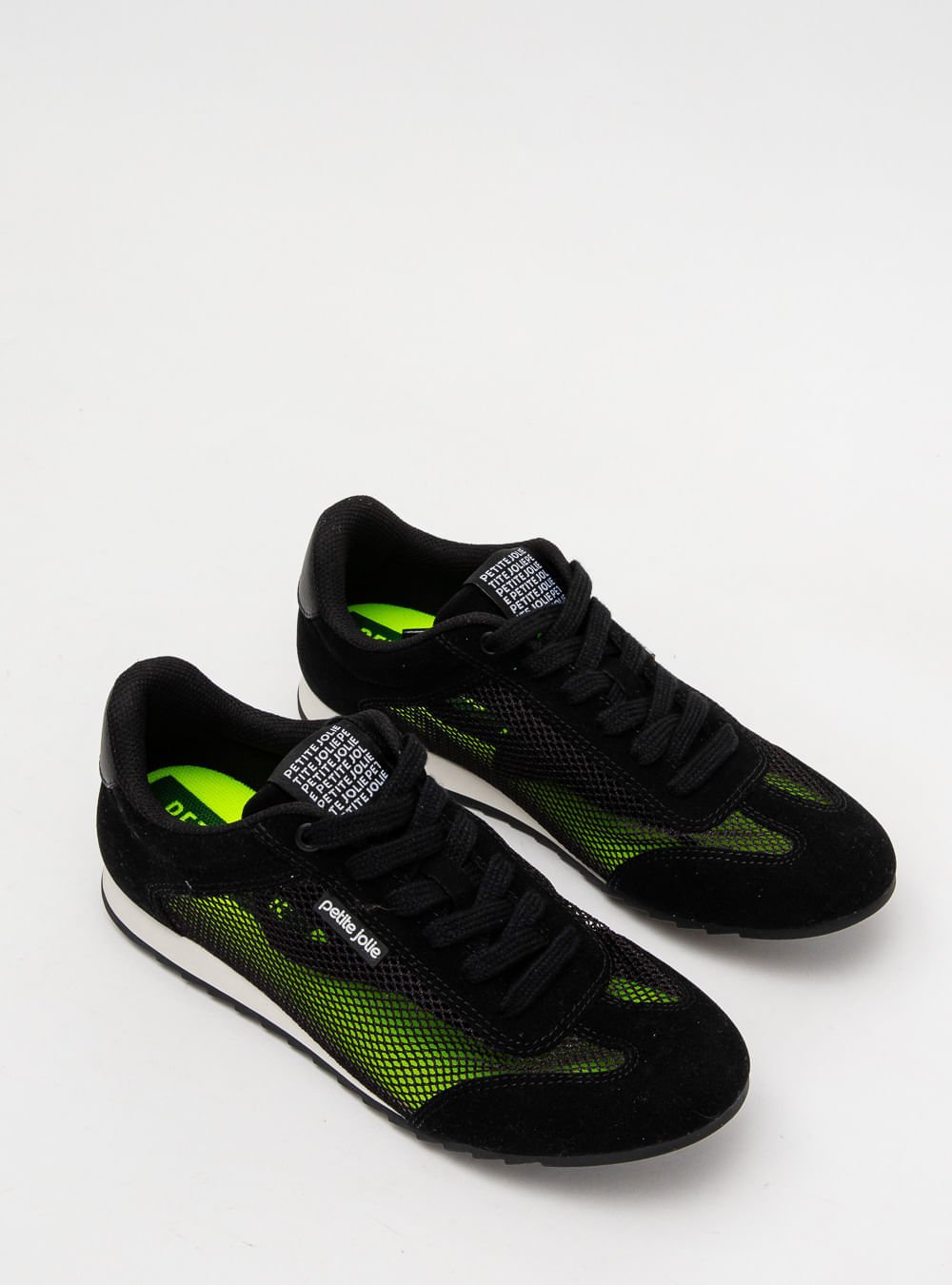 Tênis Petite Jolie Flat Sneaker Preto PJ7698 Preto 2