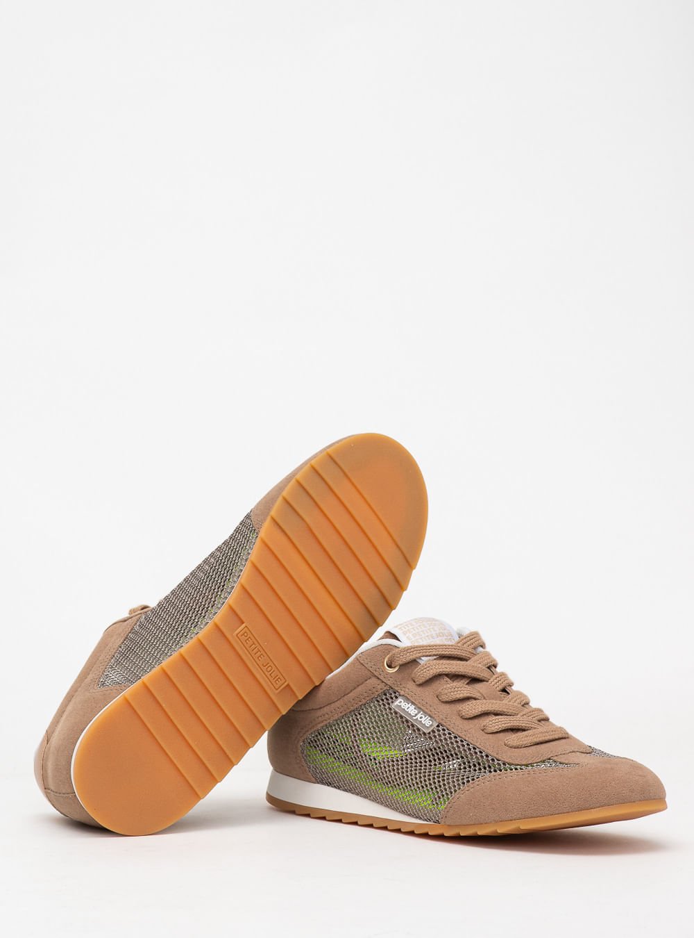 Tênis Petite Jolie Flat Sneaker Cream PJ7698 Marrom 5
