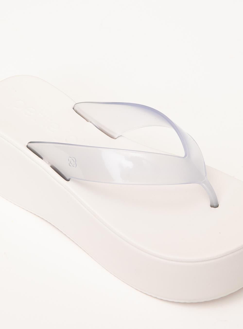 Chinelo Petite Jolie Plus II Translúcido/White PJ7703 Branco 2