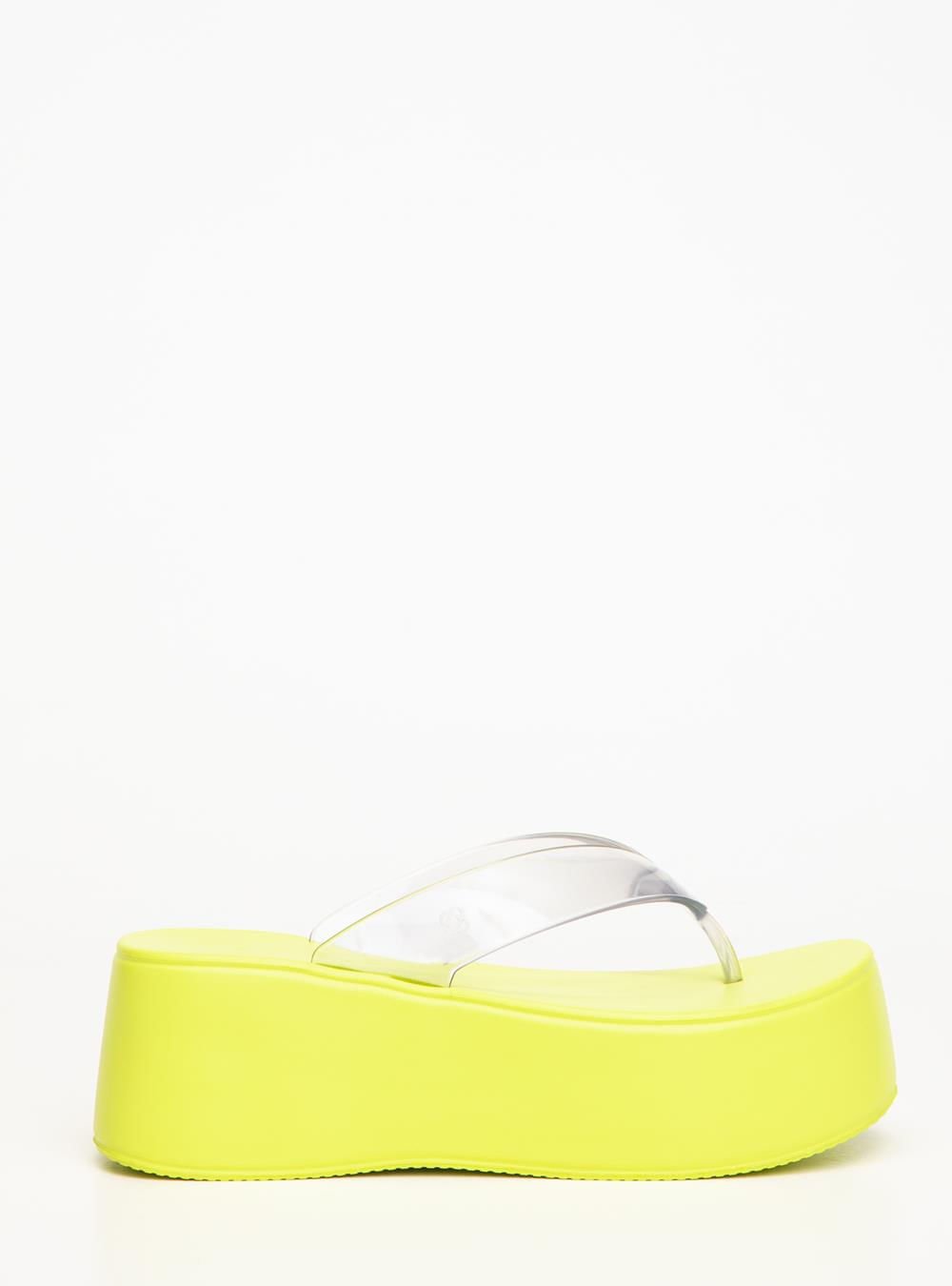 Chinelo Petite Jolie Plus II Translúcido/Limão PJ7703