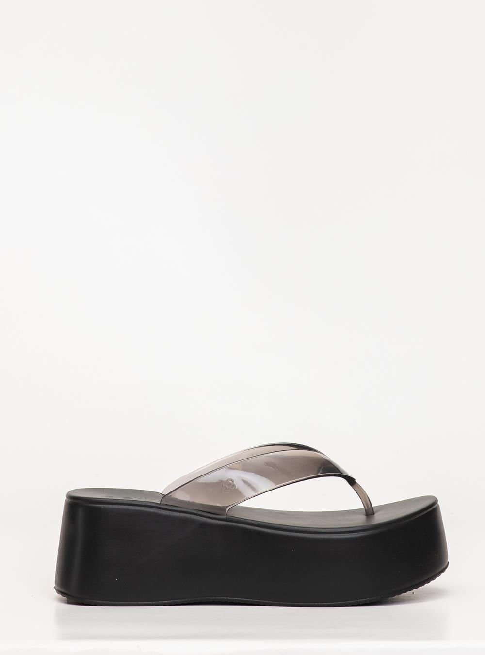 Chinelo Petite Jolie Plus II Preto Translúcido/Preto PJ7703