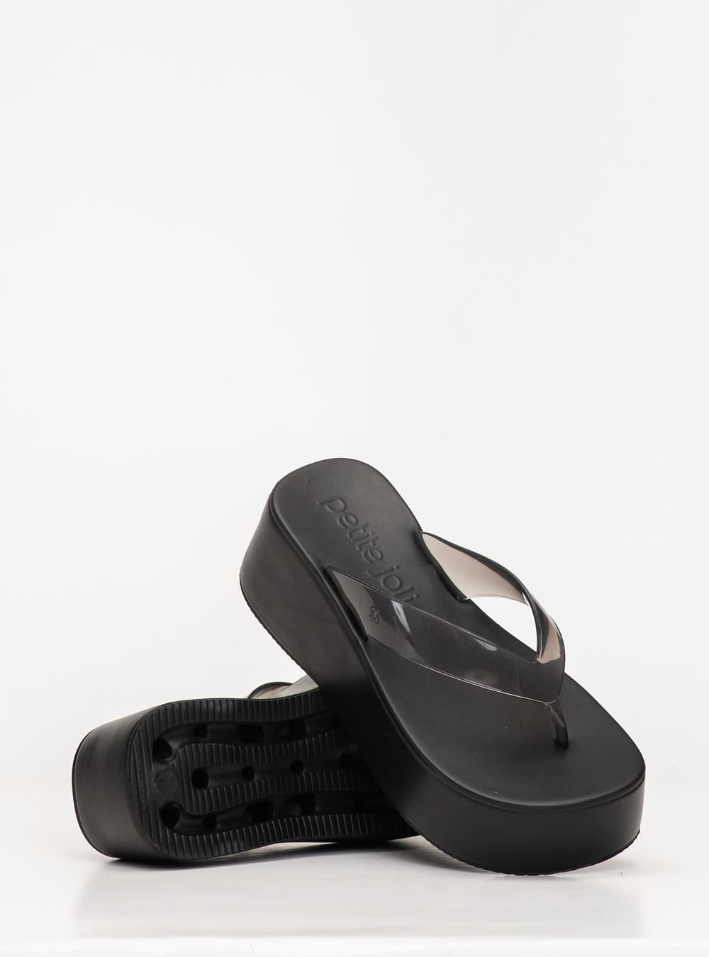 Chinelo Petite Jolie Plus II Preto Translúcido/Preto PJ7703 Preto 5