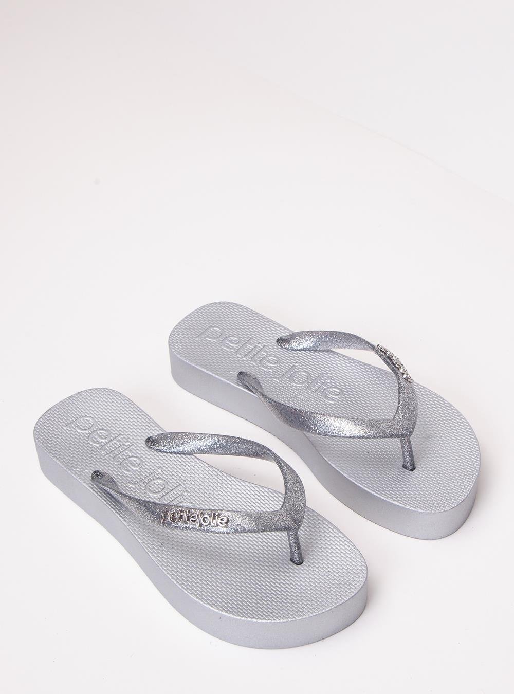 Chinelo Petite Jolie Fresh Up Full Glitter Prata PJ7705 Prata 2