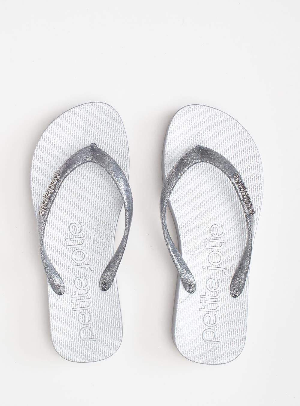Chinelo Petite Jolie Fresh Up Full Glitter Prata PJ7705 Prata 3
