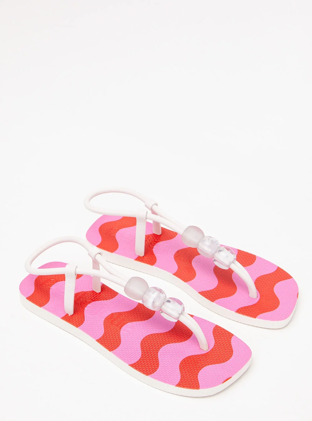 Sandália Petite Jolie Refresh Sandal Listras 8 PJ7707 Rosa/Vermelho 2