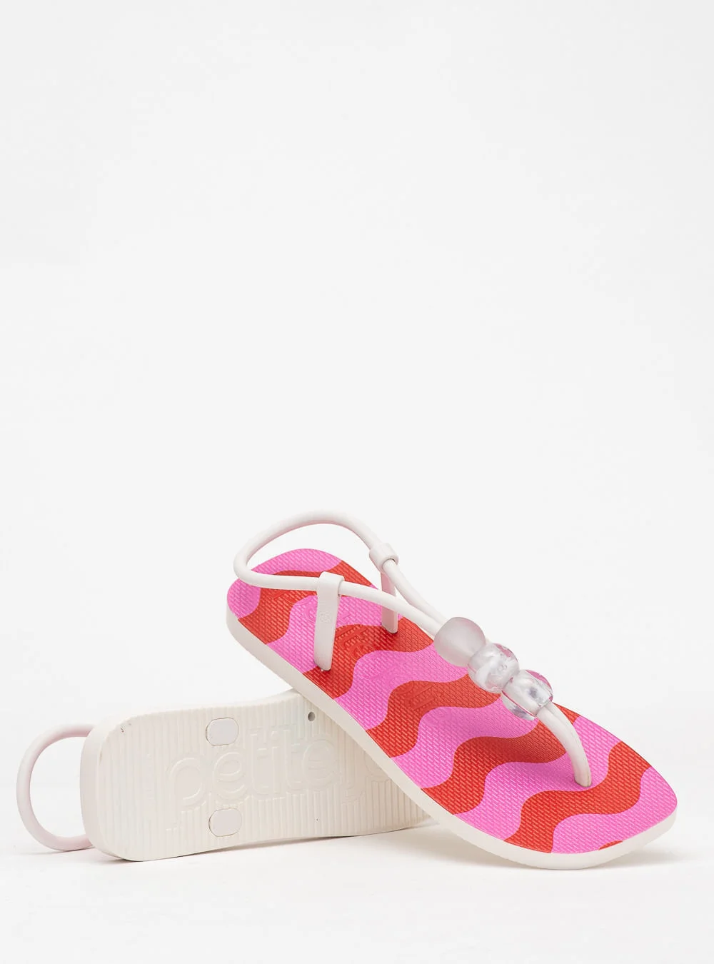 Sandália Petite Jolie Refresh Sandal Listras 8 PJ7707 Rosa/Vermelho 5