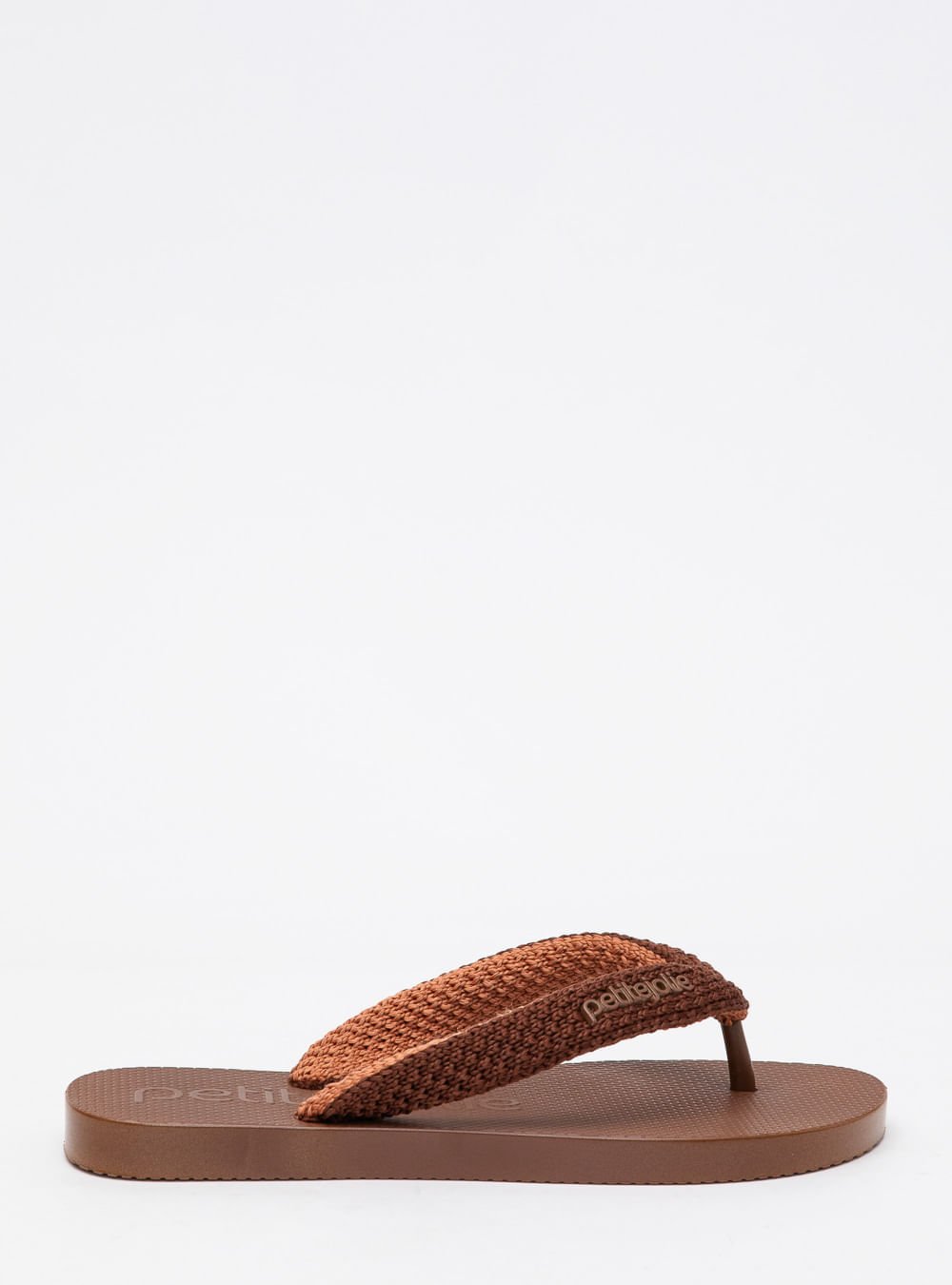 Chinelo Petite Jolie Fresh Crochê Chocolate PJ7766