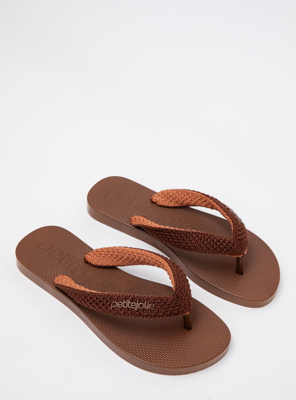 Chinelo Petite Jolie Fresh Crochê Chocolate PJ7766 Marrom 2