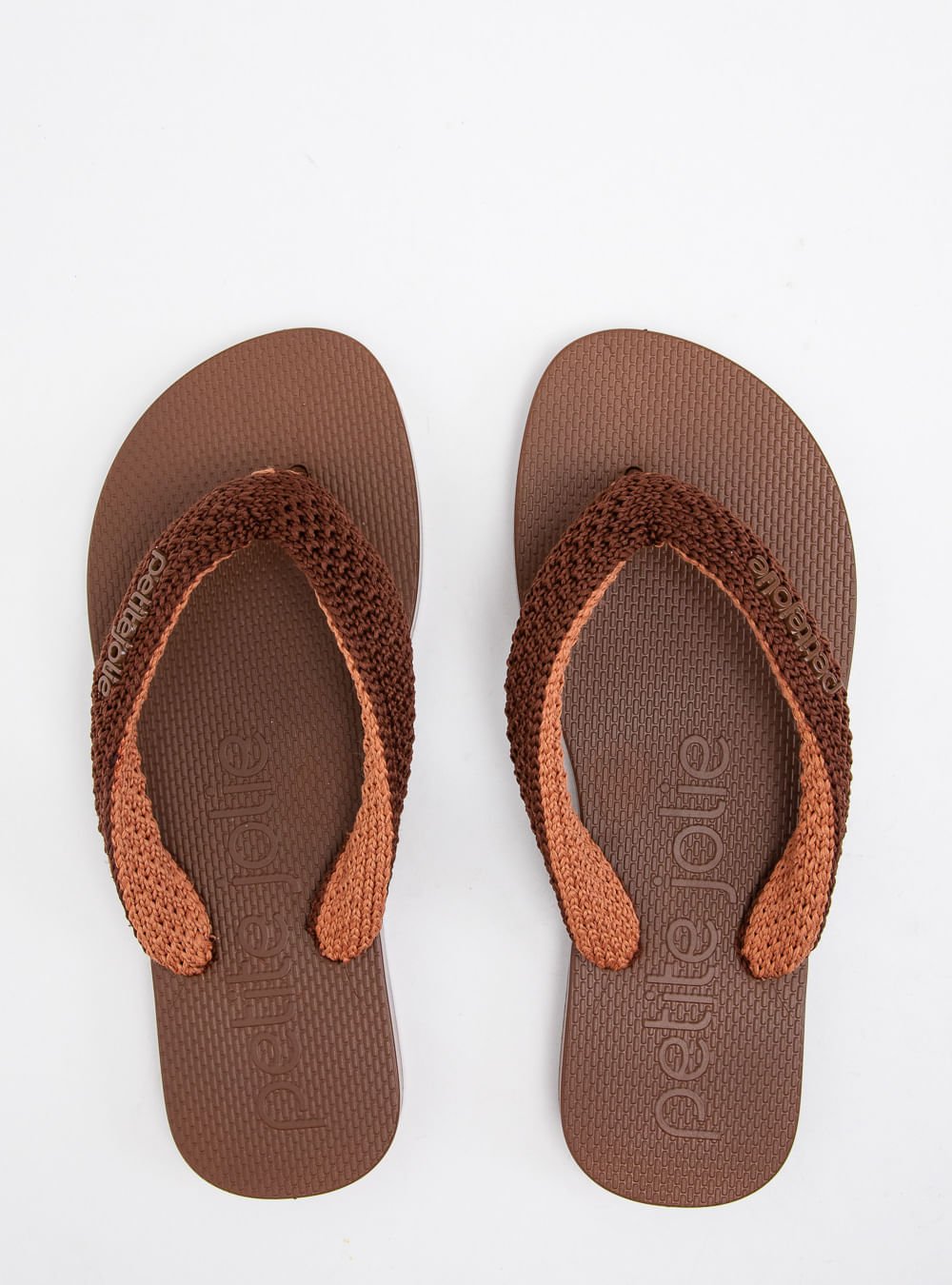 Chinelo Petite Jolie Fresh Crochê Chocolate PJ7766 Marrom 3