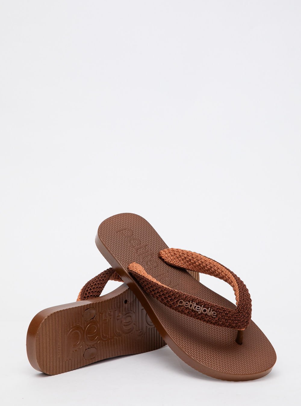 Chinelo Petite Jolie Fresh Crochê Chocolate PJ7766 Marrom 4