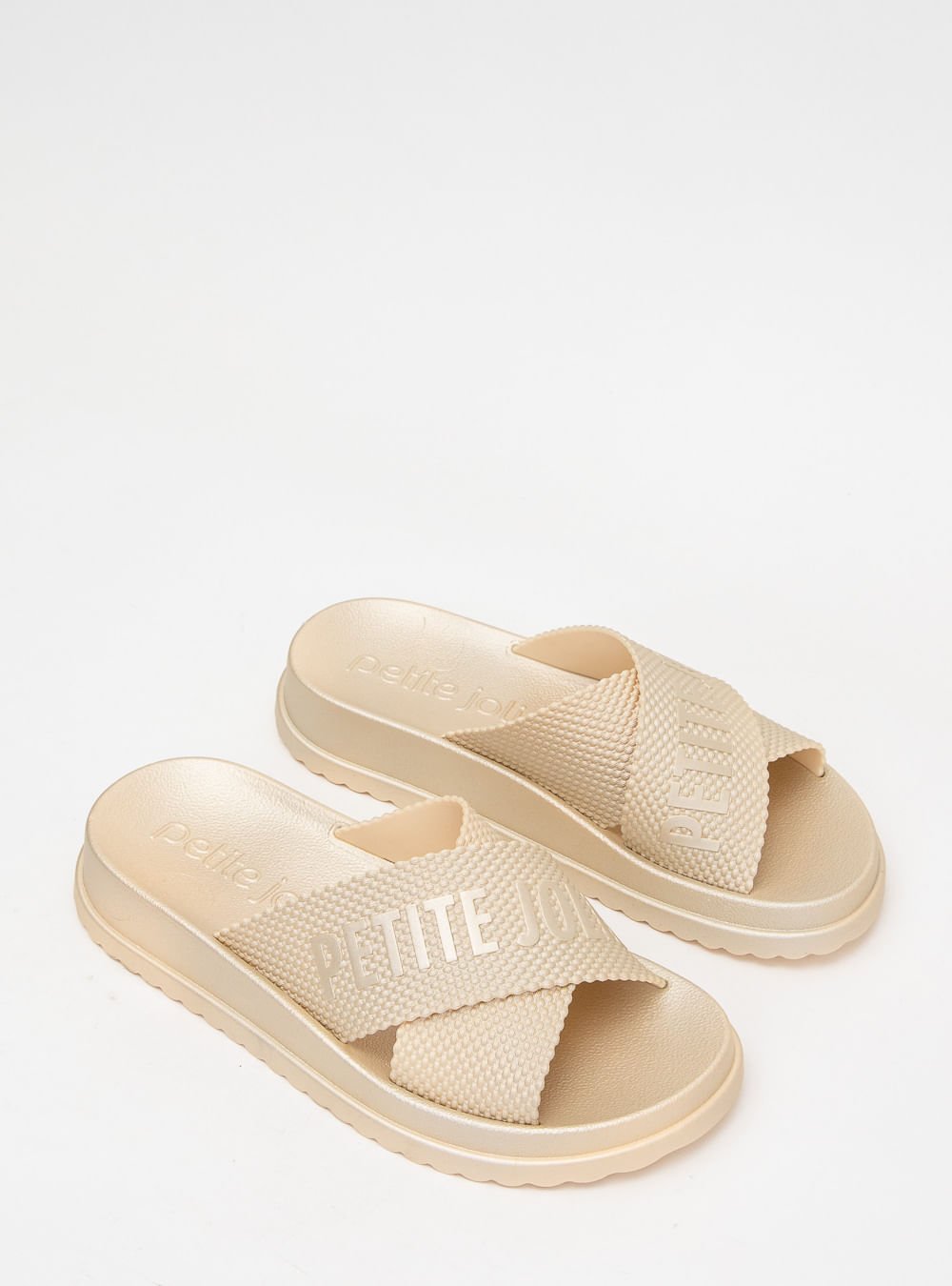 Chinelo Petite Jolie Smash Metalizado Champgne PJ6812IIA Bege 2