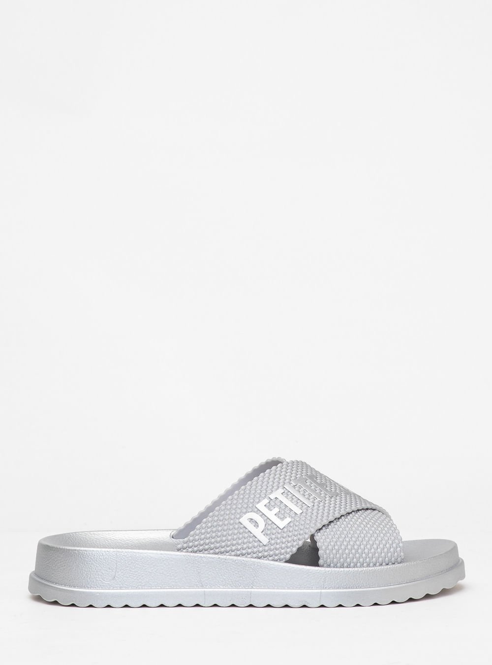 Chinelo Petite Jolie Smash Metalizado Prata PJ6812IIA