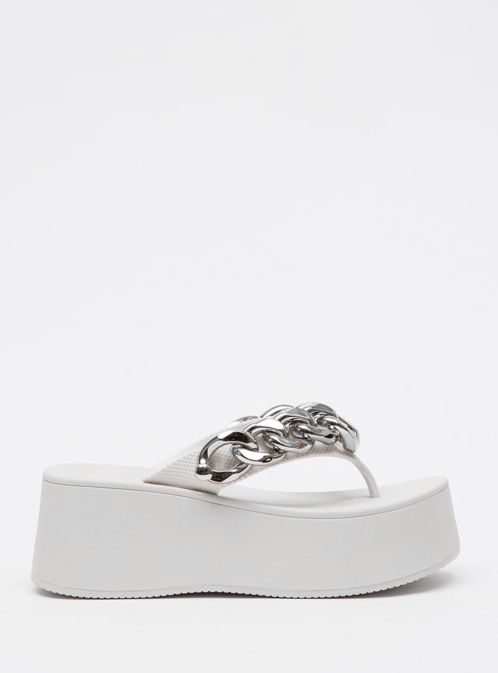 Chinelo Petite Jolie Plus II White/Níquel PJ7350II