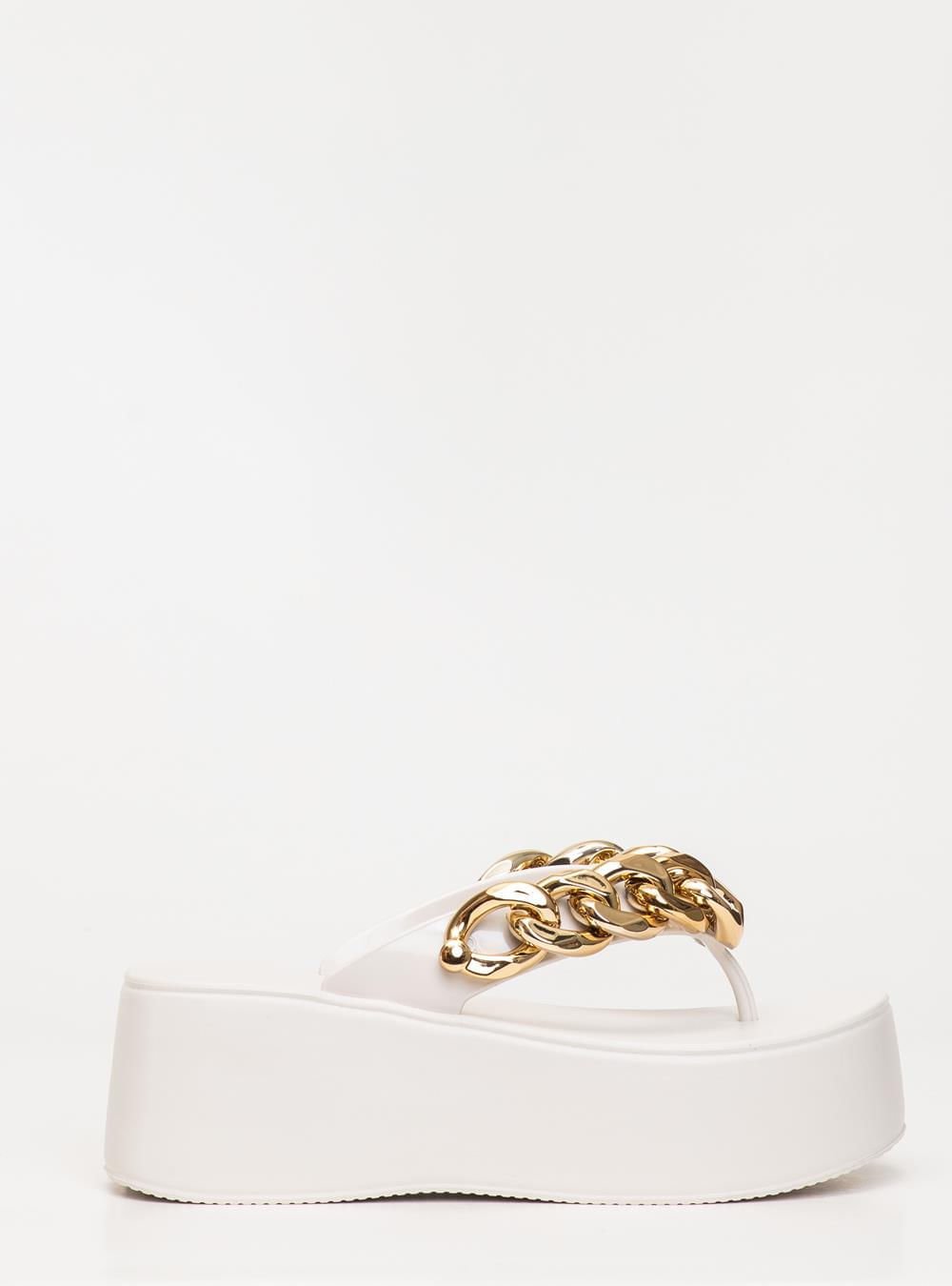 Chinelo Petite Jolie Plus II White/Ouro PJ7350II