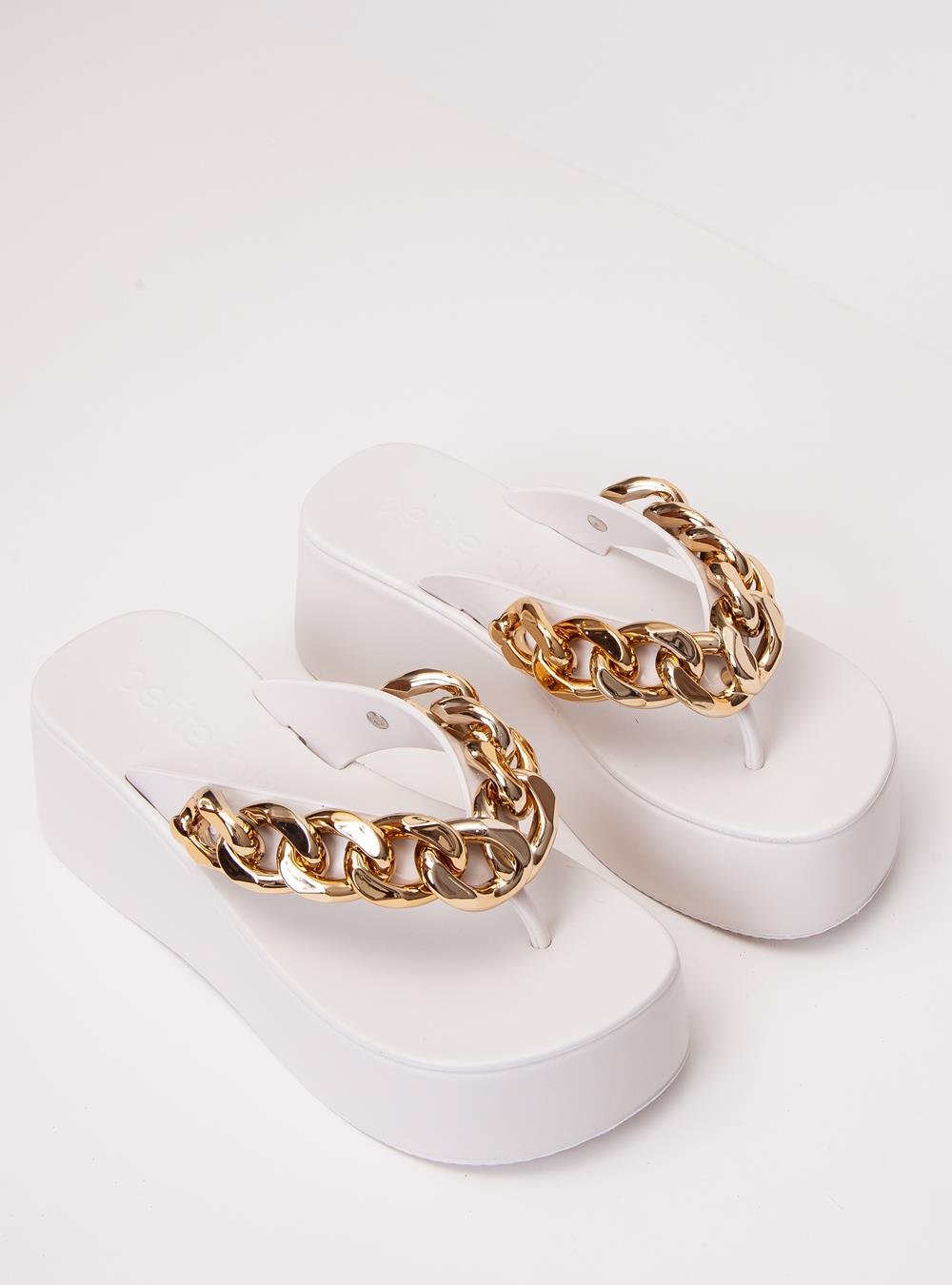 Chinelo Petite Jolie Plus II White/Ouro PJ7350II Branco 3