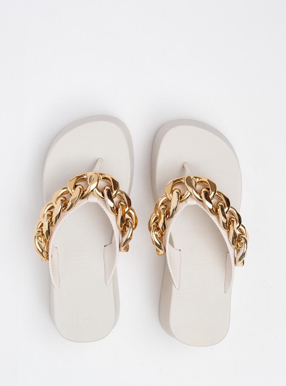 Chinelo Petite Jolie Plus II White/Ouro PJ7350II Branco 4