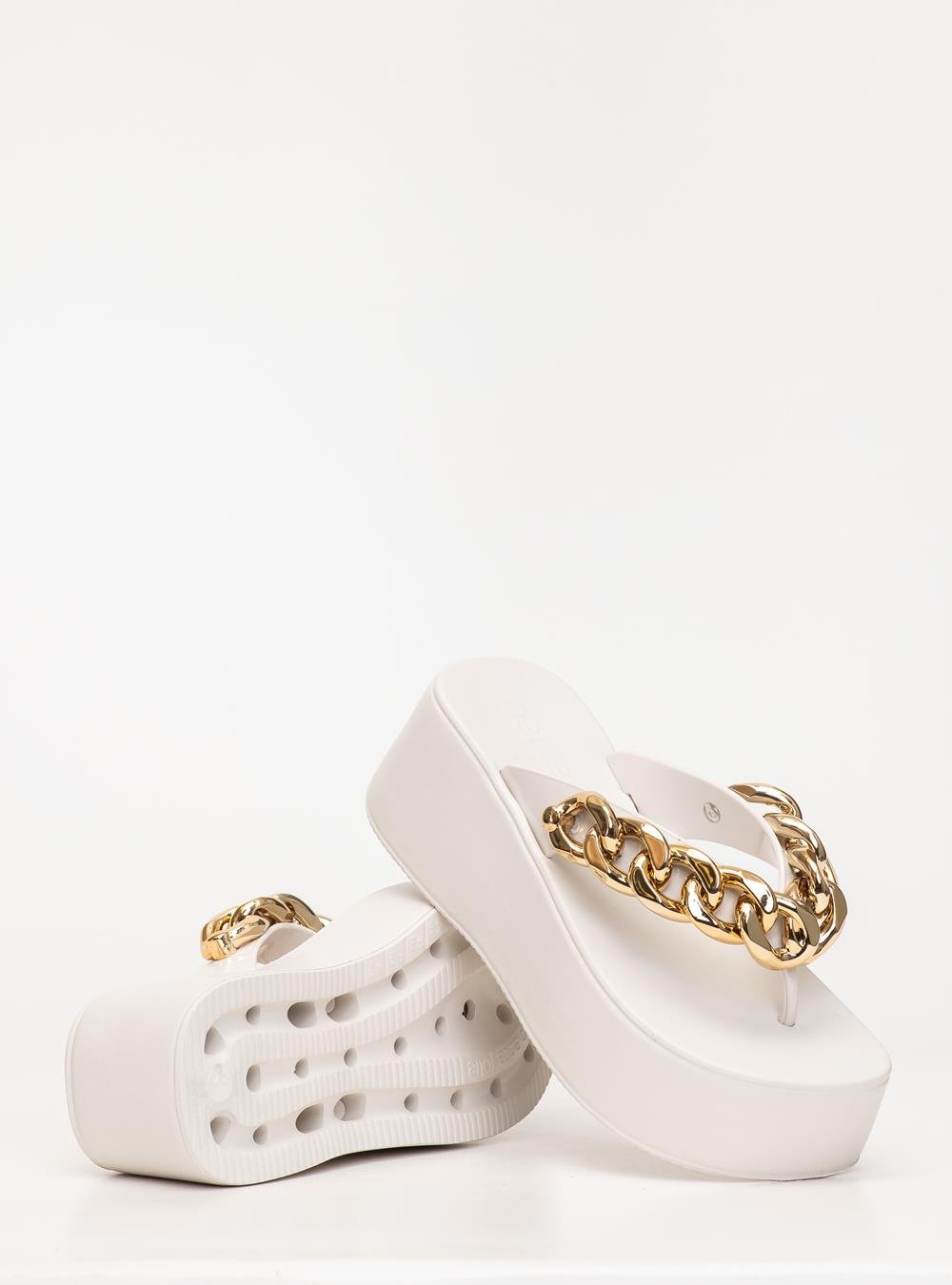 Chinelo Petite Jolie Plus II White/Ouro PJ7350II Branco 5