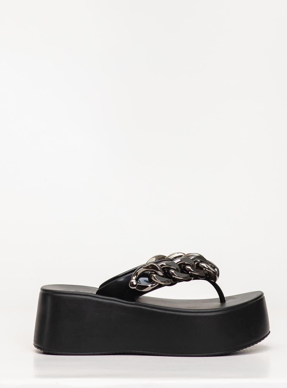 Chinelo Petite Jolie Plus II Preto/Grafite PJ7350II