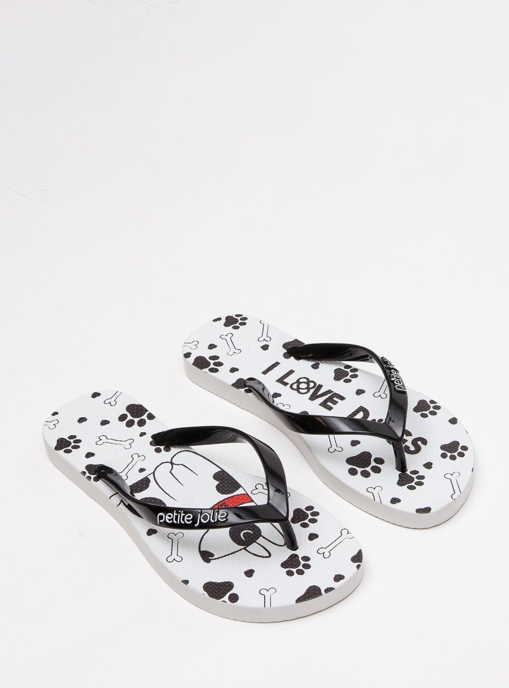 Chinelo Petite Jolie Fresh Preto/White/Dog 7 PJ6969 Preto 2