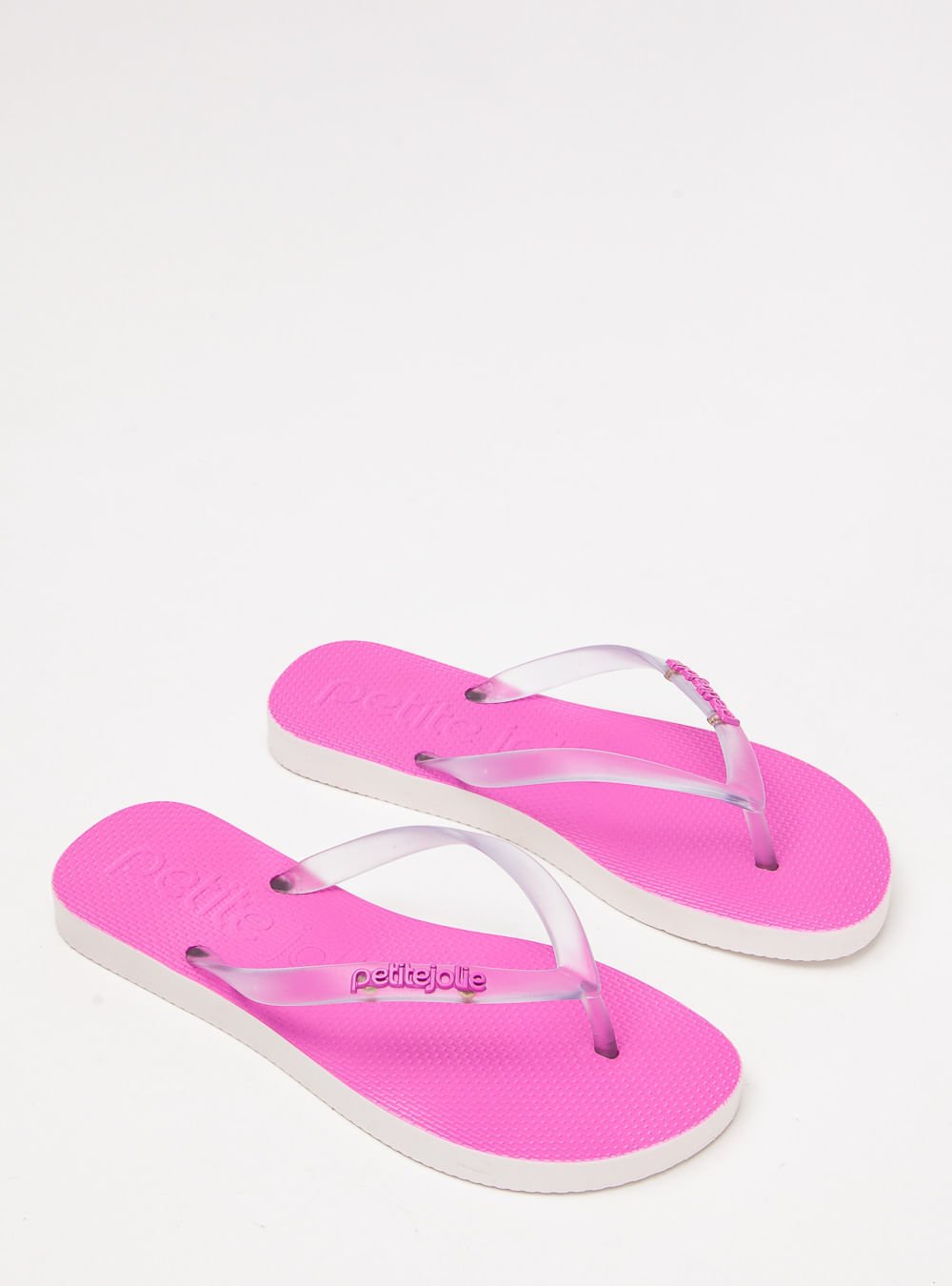 Chinelo Petite Jolie Fresh Translúcido/Fucsia PJ7701 Rosa 2