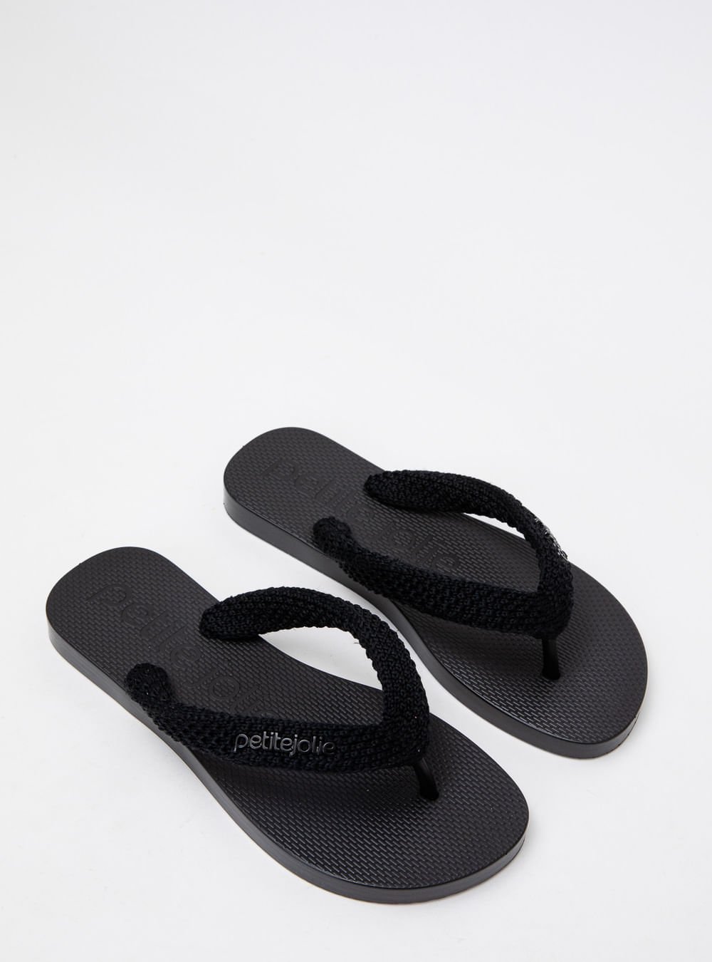 Chinelo Petite Jolie Fresh Crochê Preto PJ7766 Preto 2