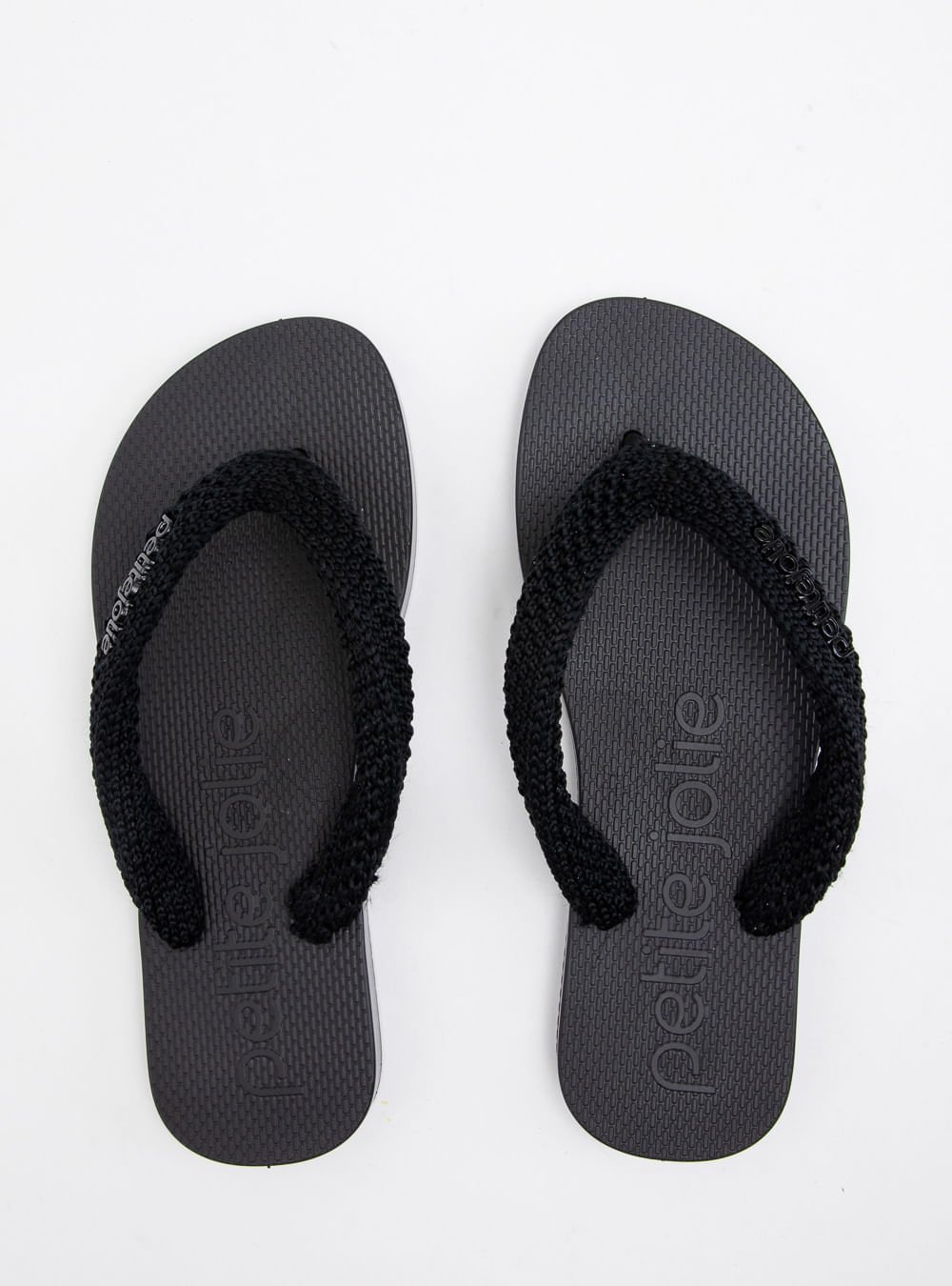 Chinelo Petite Jolie Fresh Crochê Preto PJ7766 Preto 3