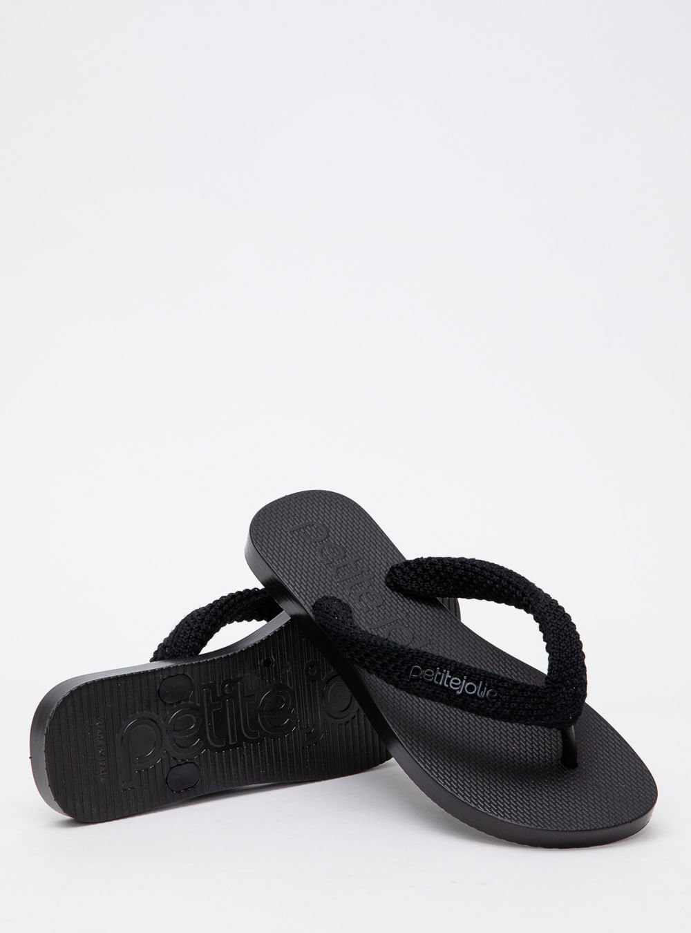 Chinelo Petite Jolie Fresh Crochê Preto PJ7766 Preto 4