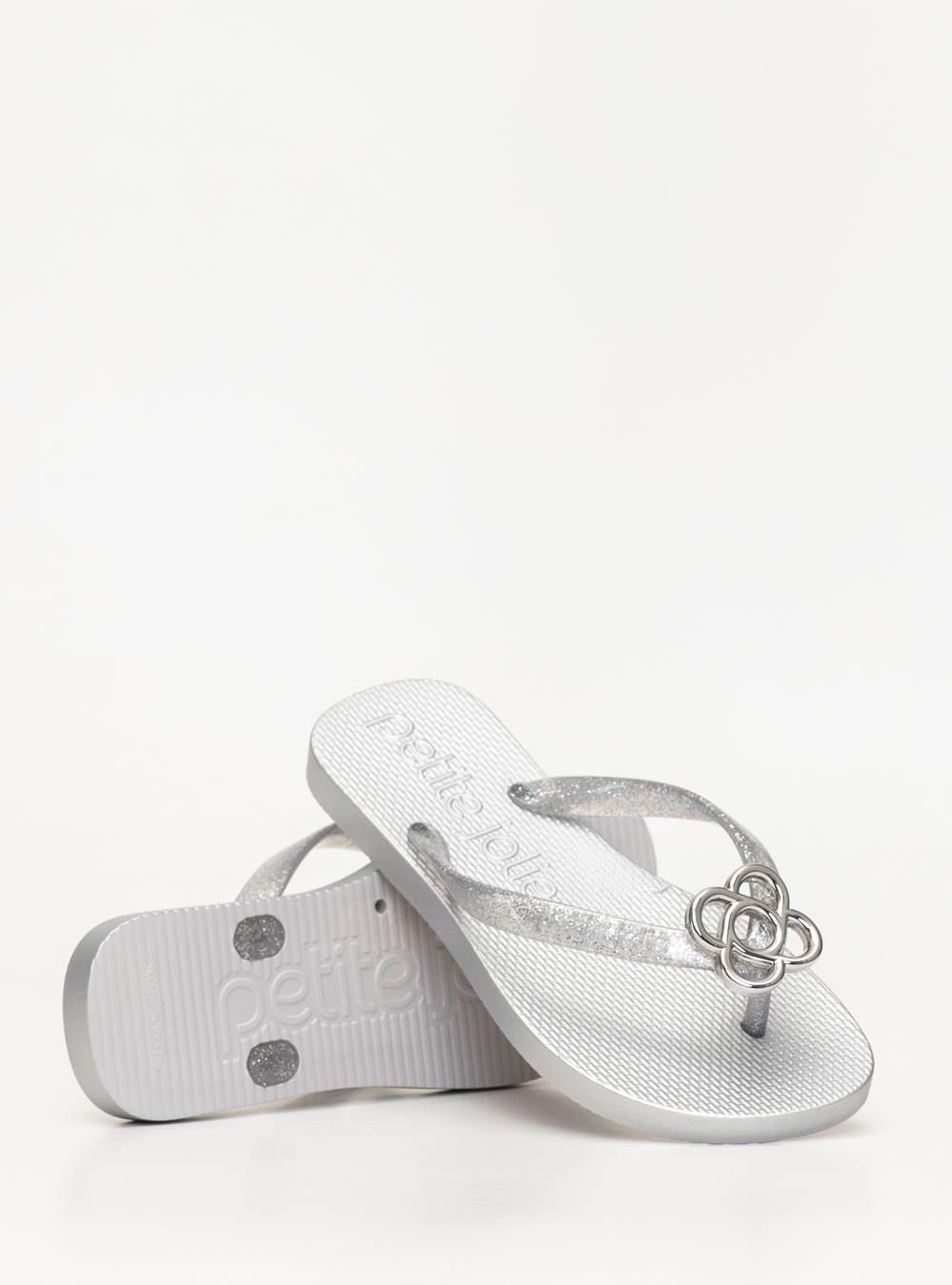 Chinelo Petite Jolie Fresh IN Full Glitter Prata PJ7704IN Prata 4
