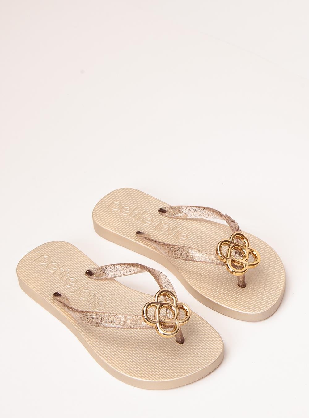 Chinelo Petite Jolie Fresh IN Glitter Ouro Light PJ7704IN Dourado 2