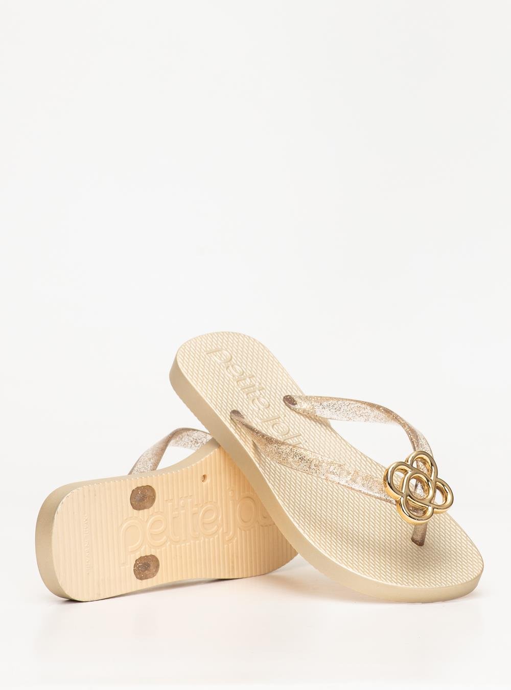 Chinelo Petite Jolie Fresh IN Glitter Ouro Light PJ7704IN Dourado 4