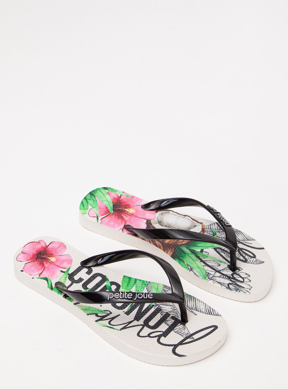 Chinelo Petite Jolie Fresh Preto/White/Frutas 3 PJ6969 Preto 2