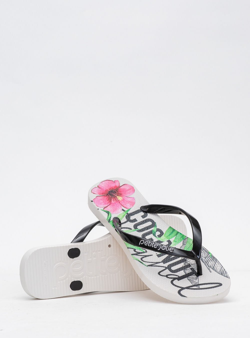 Chinelo Petite Jolie Fresh Preto/White/Frutas 3 PJ6969 Preto 5