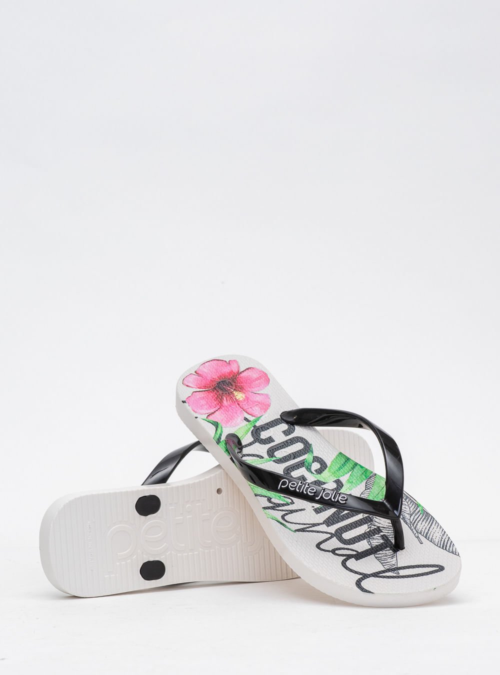 Chinelo Petite Jolie Fresh Preto/White/Frutas 3 PJ6969 Preto 5
