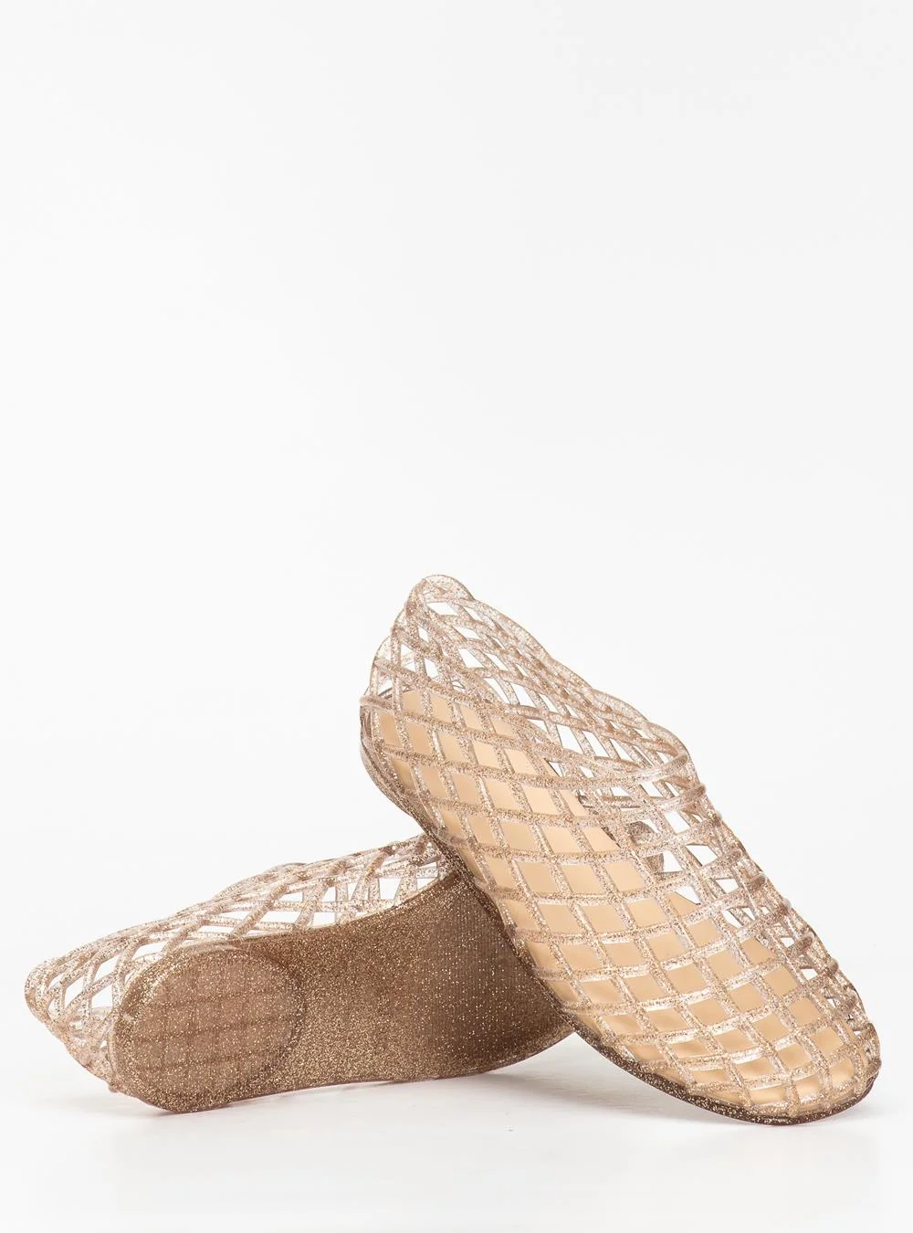 Sapatilha Petite Jolie Mesh Glitter Ouro Light PJ7760 Dourado 5