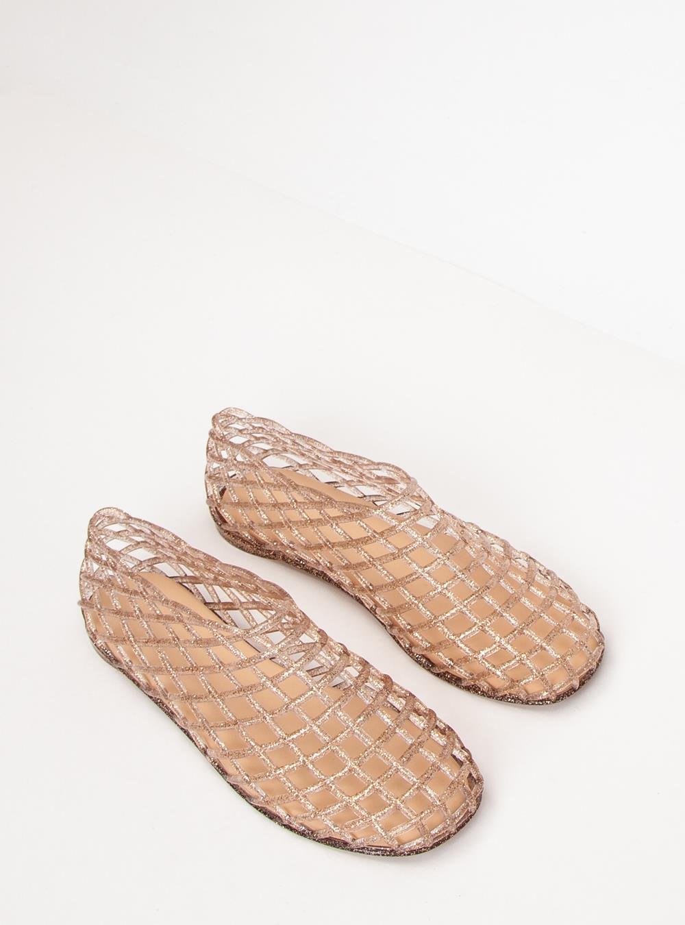 Sapatilha Petite Jolie Mesh Glitter Ouro Light PJ7760 Dourado 3