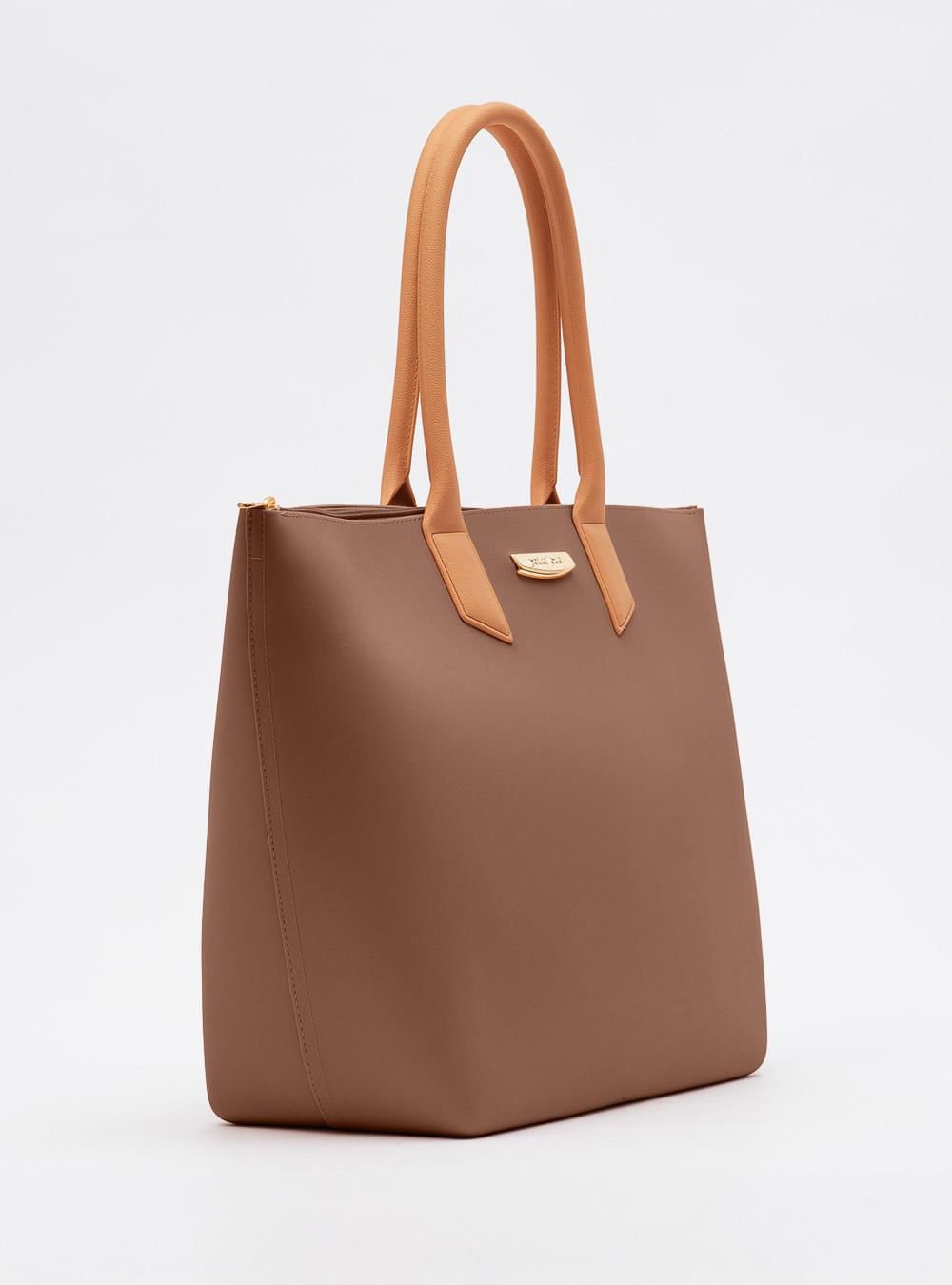Bolsa Petite Jolie Big Shopping Chocolate PJ11275 Marrom 3