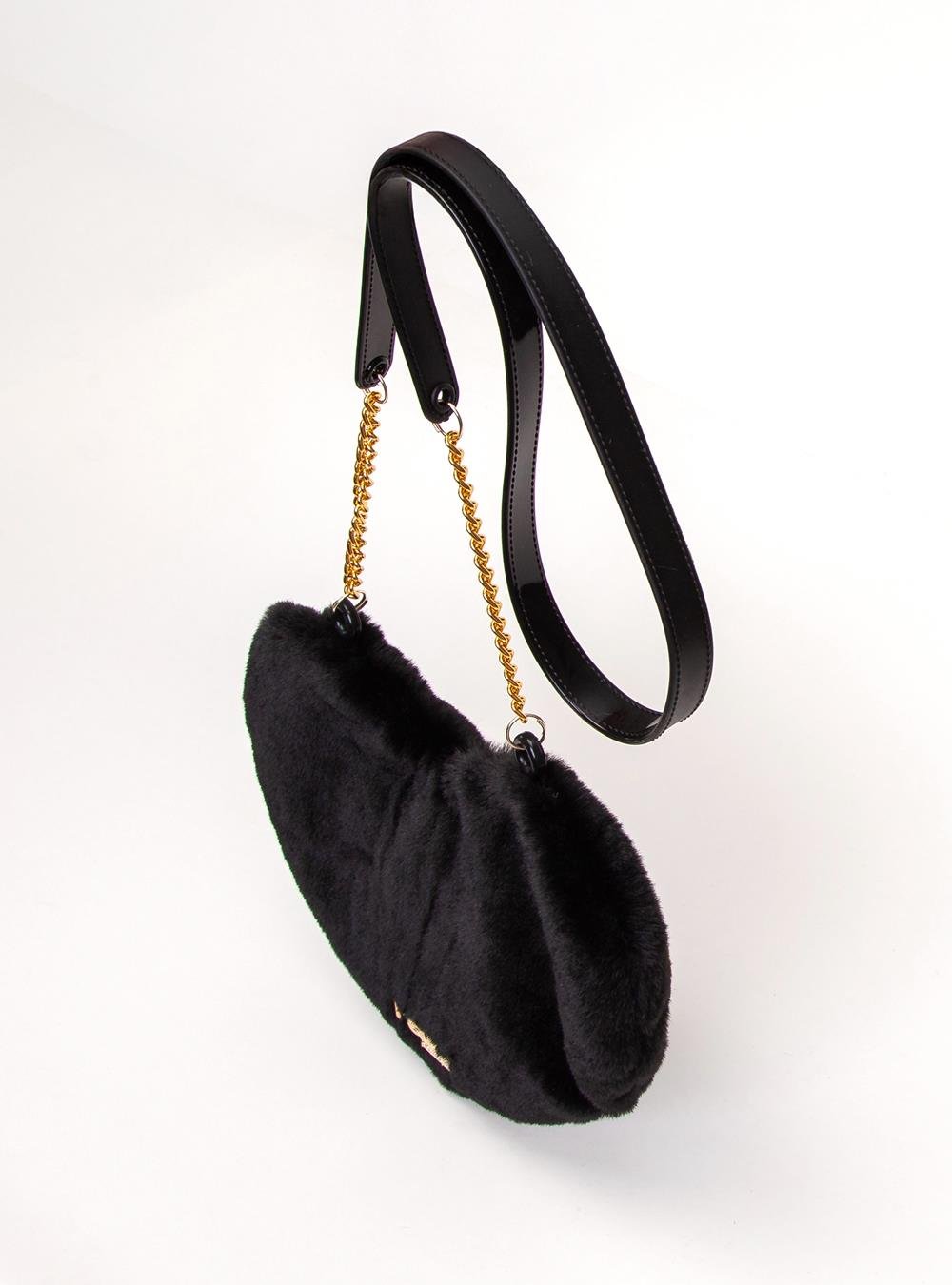 Bolsa Petite Jolie Love Fur Bag In Preto PJ11379IN Preto 2