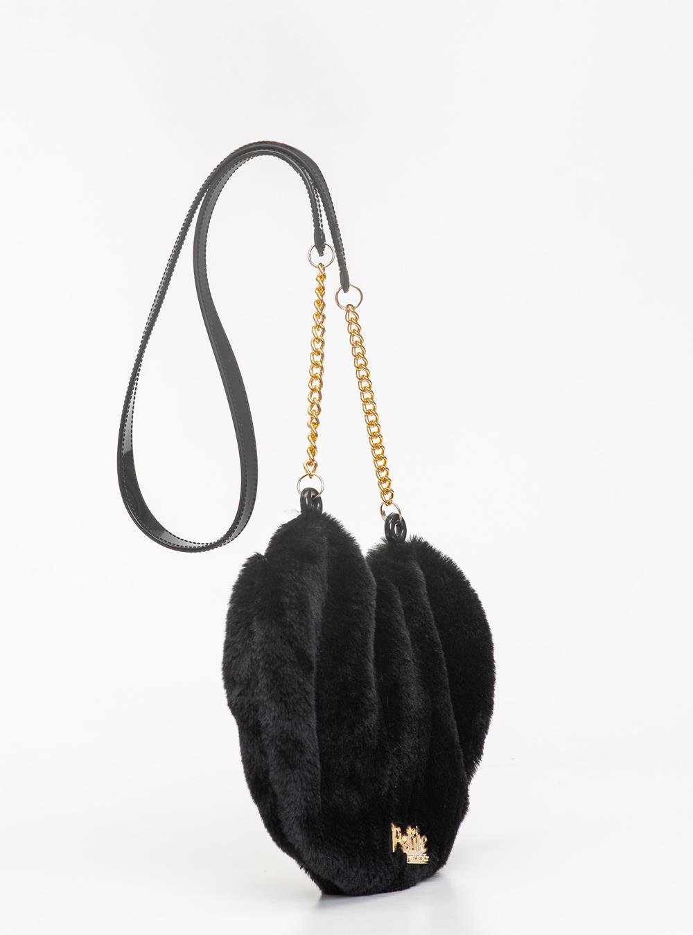 Bolsa Petite Jolie Love Fur Bag In Preto PJ11379IN Preto 3