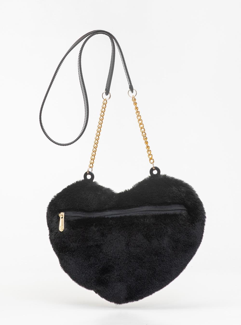 Bolsa Petite Jolie Love Fur Bag In Preto PJ11379IN Preto 4