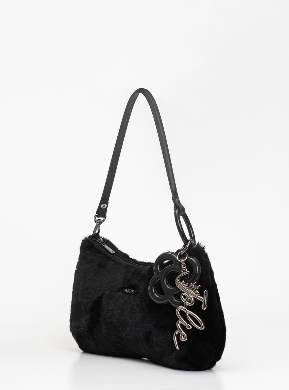Bolsa Petite Jolie Icon Fur Bag Preto PJ11369 Preto 4