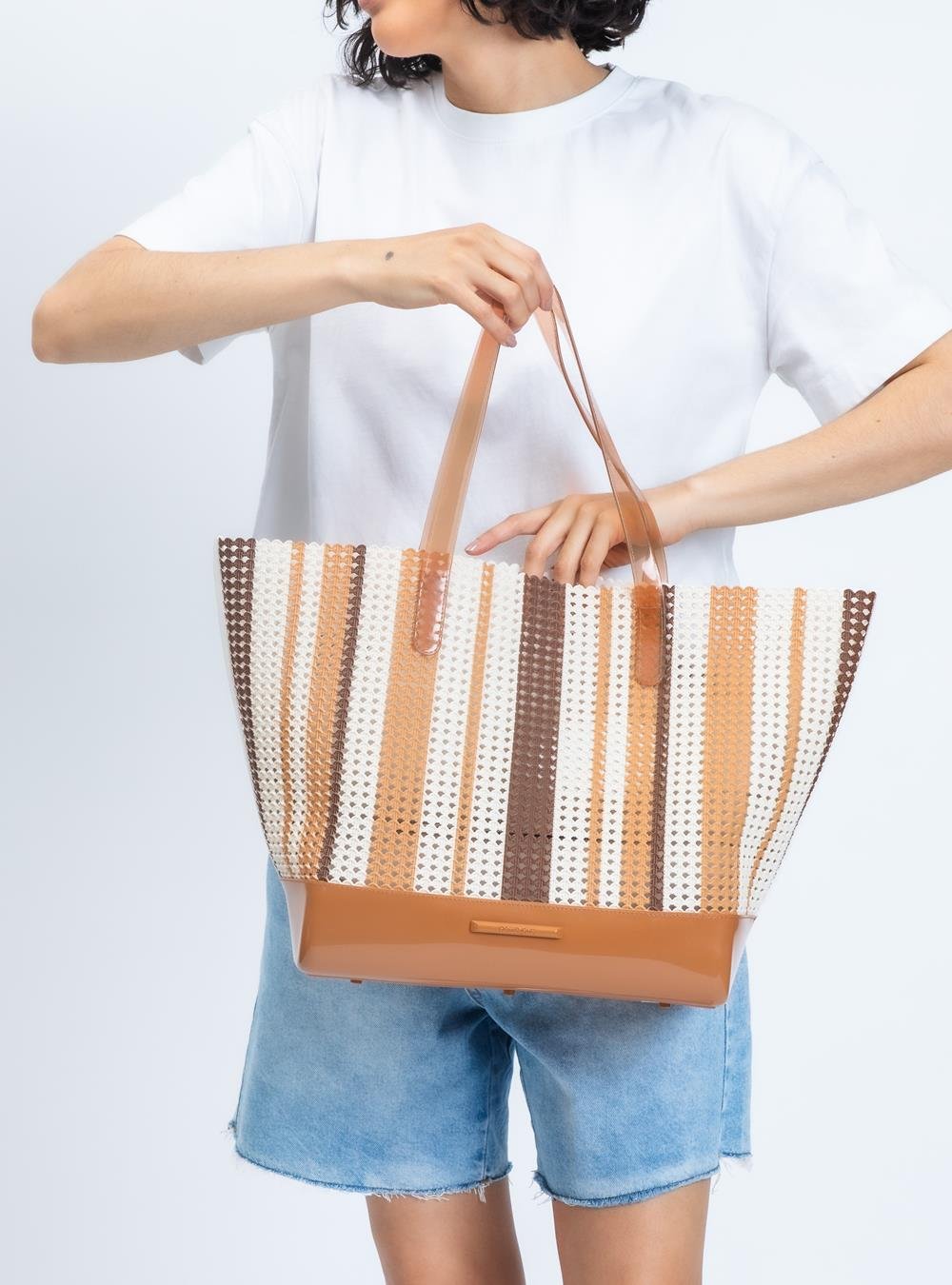 Bolsa Petite Jolie Ibiza Creme/Doce De Leite PJ11286 Bege 4